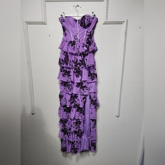 Lulus Definite Glamour Lavender Sequin Bustier Maxi Dress XS Wedding Party - Picture 6 of 11